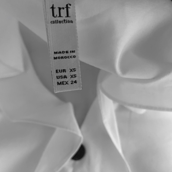 NWOT Zara Ruffle Button Blouse - Picture 4 of 4